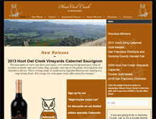 Tablet Screenshot of hootowlcreekvineyards.com